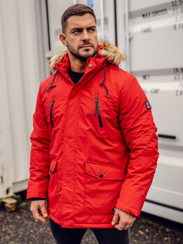 Men's Winter Parka Alaska Jacket Red Bolf WX032A