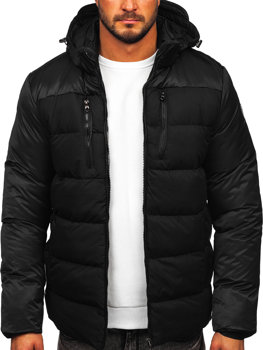 Men's Winter Quilted Jacket Black Bolf AB103