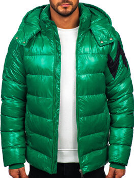 Men's Winter Quilted Jacket Green Bolf 9981