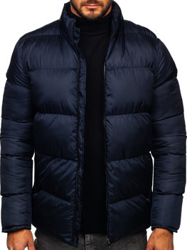 Men's Winter Quilted Jacket Navy Blue Bolf 0025