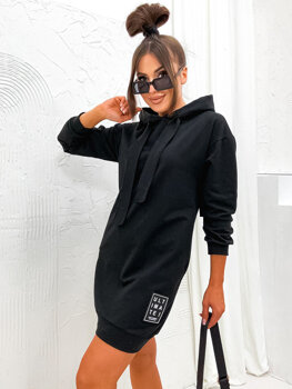 Women’s Dress with hood Black Bolf 725