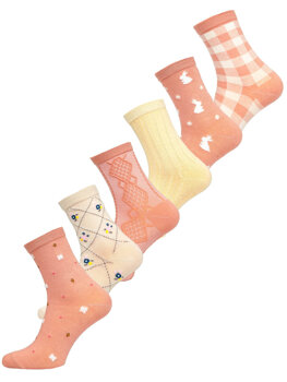 Women's Printed Socks Multicolour Bolf M7-6P-2 6 PACK