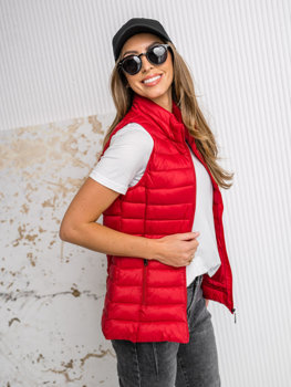 Women's Quilted Gilet Red Bolf 16M9155