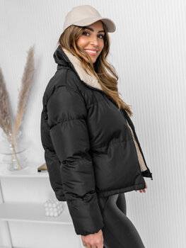 Women's Quilted Winter Jacket Black Bolf 5M3115