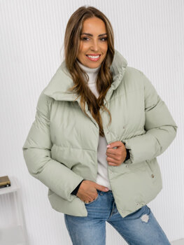 Women's Quilted Winter Jacket Green Bolf 23062