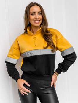 Women's Sweatshirt Yellow Bolf KSW2022