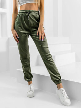 Women's Velour Sweatpants Green Bolf HL241