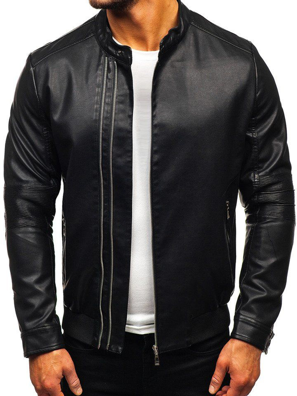 hoodie leather jacket
