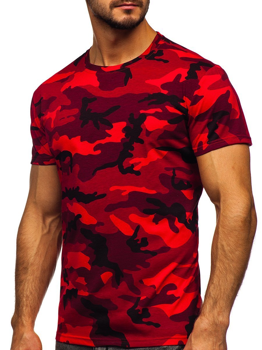 Men's Camo T-shirt Red Bolf S807 RED