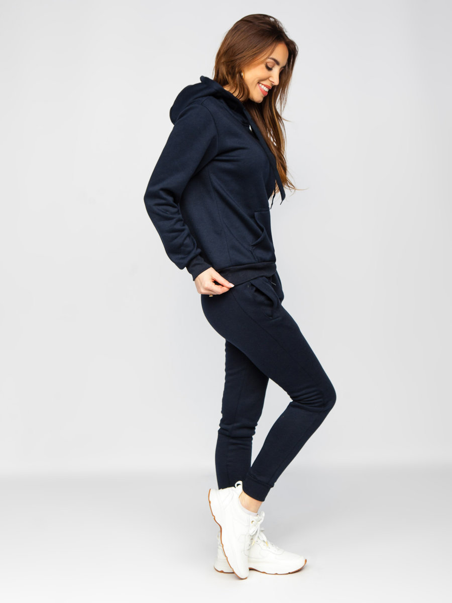 Women's Tracksuit with Hood Navy Blue Bolf 0002 NAVY BLUE