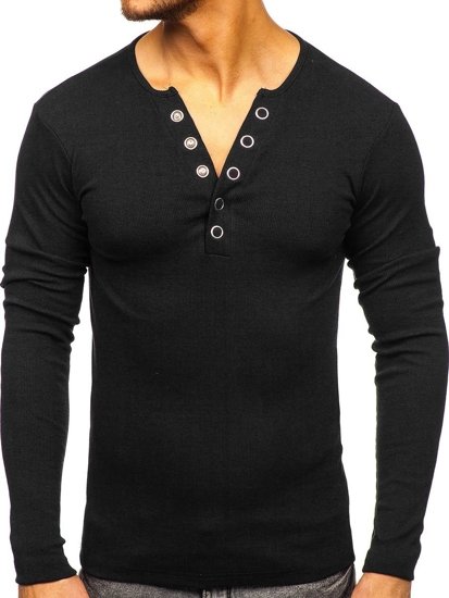 Men's Basic Long Sleeve Top Black Bolf 145362