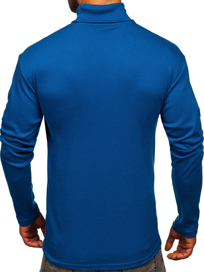 Men's Basic Polo Neck Sweater Indigo Bolf 145347