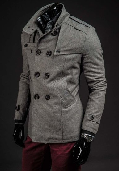 Men's Coat Grey Bolf 8857B