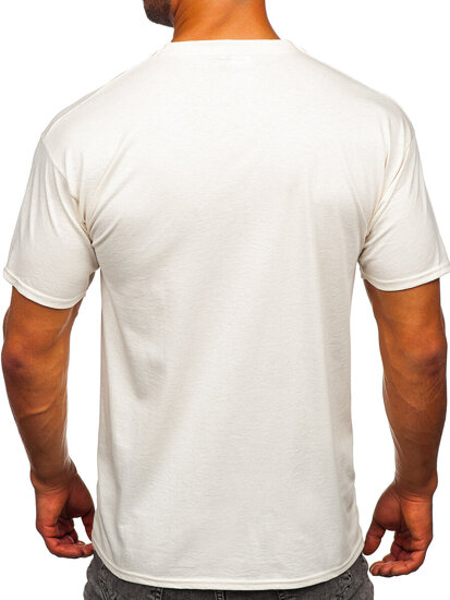 Men's Cotton Basic T-shirt Ecru Bolf B459
