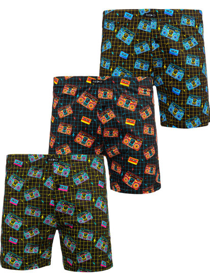 Men's Cotton Boxer Shorts Multicolour Bolf 1BB162-3P 3 PACK