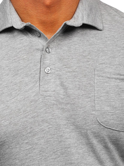 Men's Cotton Polo Shirt Grey Bolf 143006