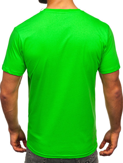 Men's Cotton Printed T-shirt Green-Neon Bolf 14728