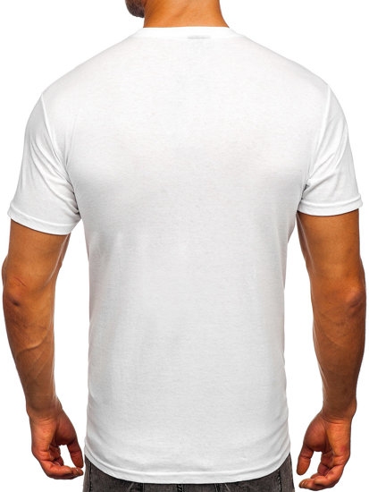 Men's Cotton Printed T-shirt White Bolf 0404T
