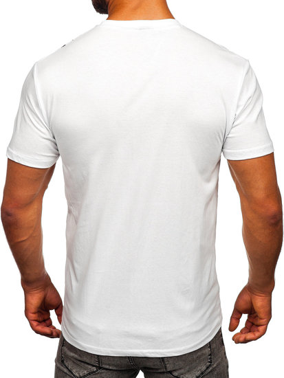 Men's Cotton Printed T-shirt White Bolf 14701