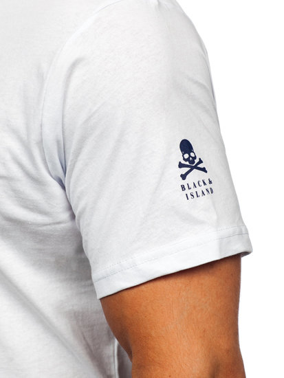 Men's Cotton Printed T-shirt White Bolf 14784