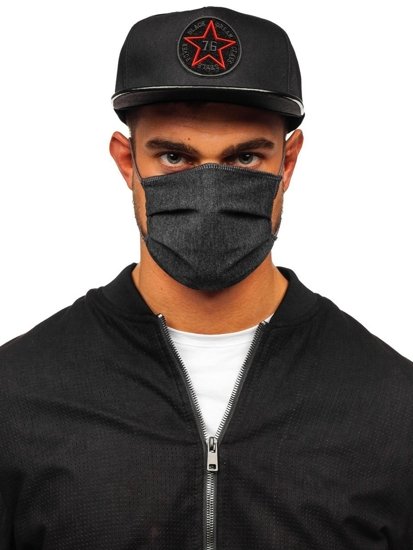 Men's Double-layered Reusable Protective Face Mask Graphite Bolf 01