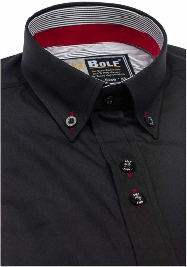 Men's Elegant Long Sleeve Shirt Black Bolf 5819