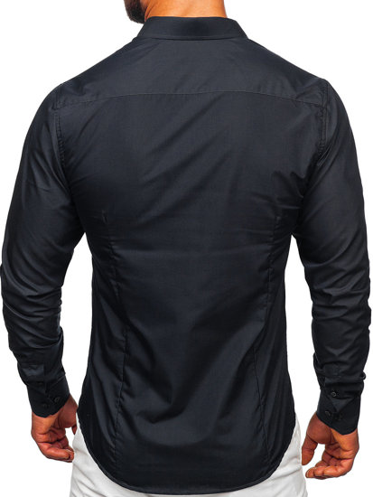 Men's Elegant Long Sleeve Shirt Graphite Bolf 1703
