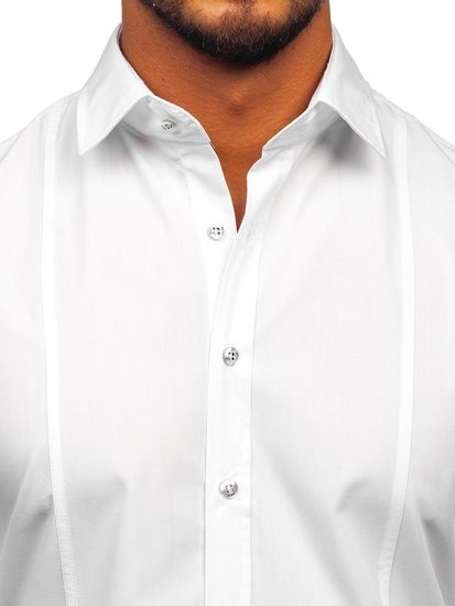 Men's Elegant Long Sleeve Shirt White Bolf 6944