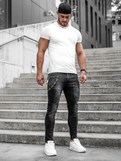 Men's Jeans Regular Fit Black Bolf TF098
