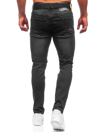 Men's Jeans Skinny Fit with Belt Black Bolf R61117W1
