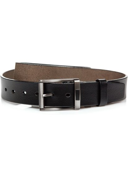 Men's Leather Belt Black Bolf P014