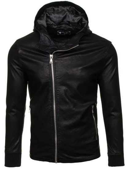 Men's Leather Jacket Black Bolf 9110