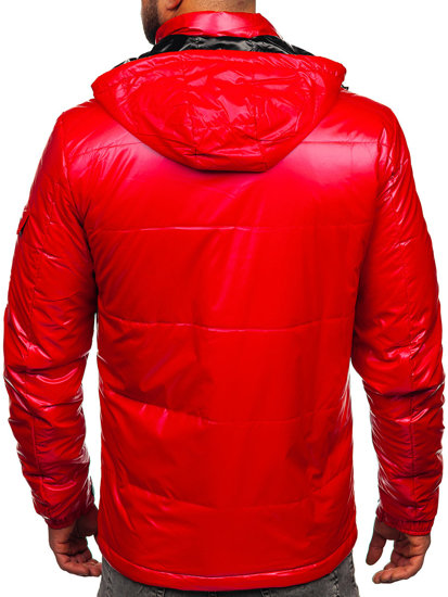 Men's Lightweight Quilted Sport Jacket Red Bolf 2137