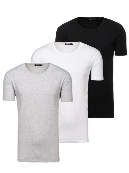 Men's Plain T-shirt Multicolor 3 Pack Bolf 798081-3p