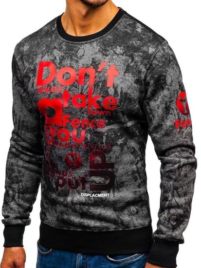 Men's Printed Sweatshirt Graphite Bolf DD677-A