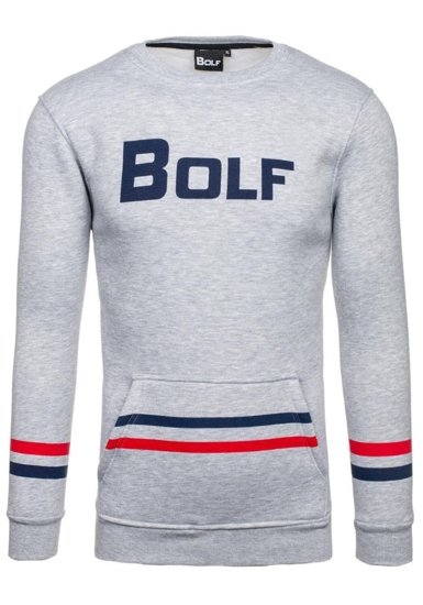 Men's Printed Sweatshirt Grey Bolf 75