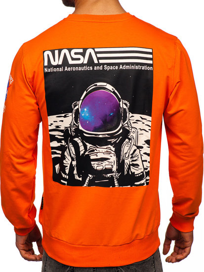 Men's Printed Sweatshirt Orange Bolf 6476