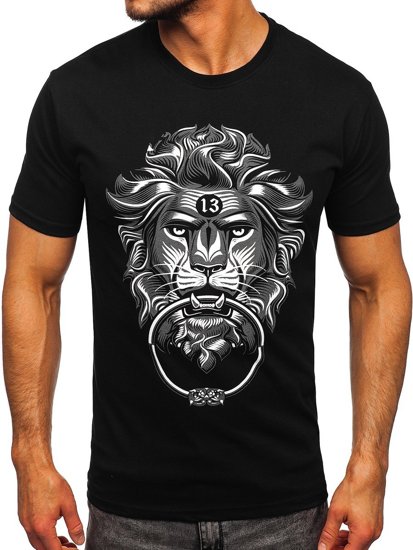 Men's Printed T-shirt Black Bolf 0202