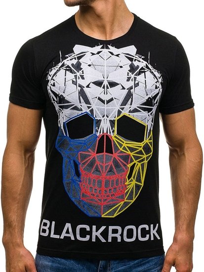Men's Printed T-shirt Black Bolf 1001