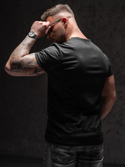 Men's Printed T-shirt Black Bolf Y70013