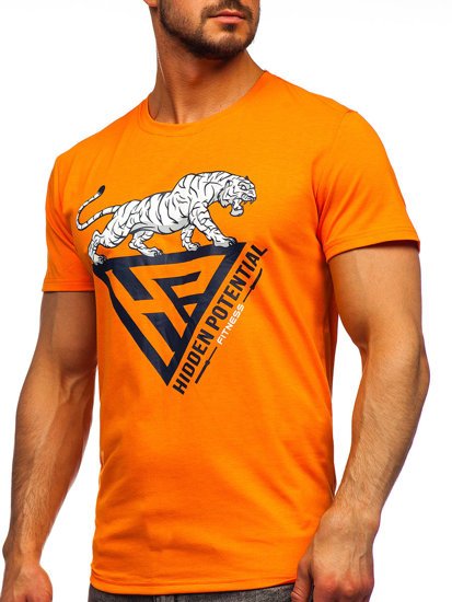 Men's Printed T-shirt Orange Bolf Y70013