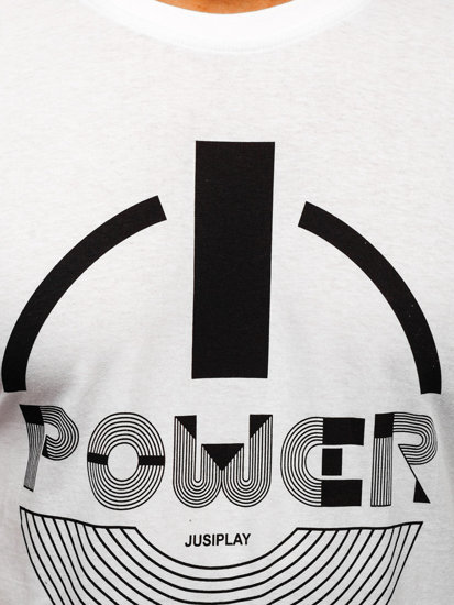 Men's Printed T-shirt White Bolf 0011