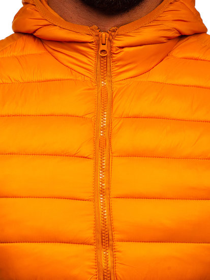 Men's Quilted Hooded Gilet Orange Bolf LY36