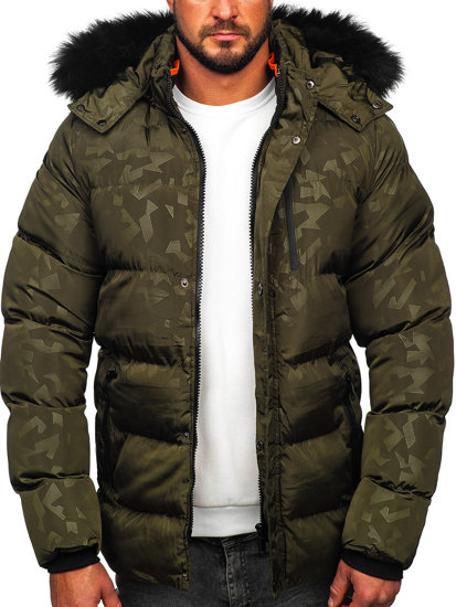 Men's Quilted Winter Jacket Khaki Bolf 27M8109
