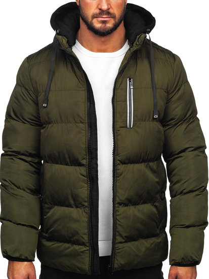 Men's Quilted Winter Jacket Khaki Bolf 27M8112