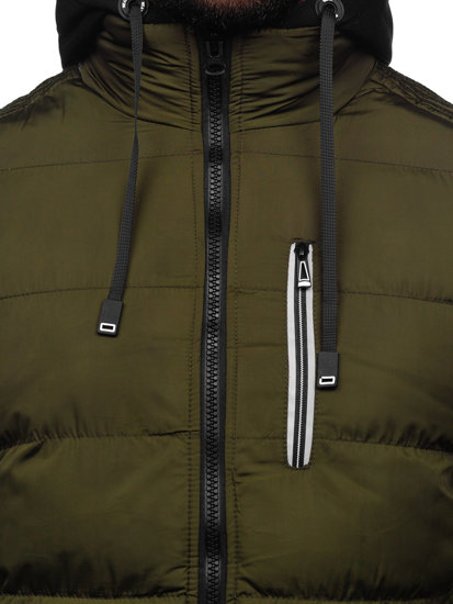 Men's Quilted Winter Jacket Khaki Bolf 27M8112