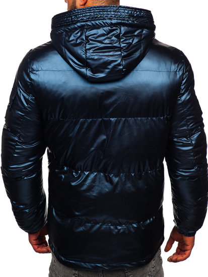 Men's Quilted Winter Jacket Navy Blue Bolf EX2125