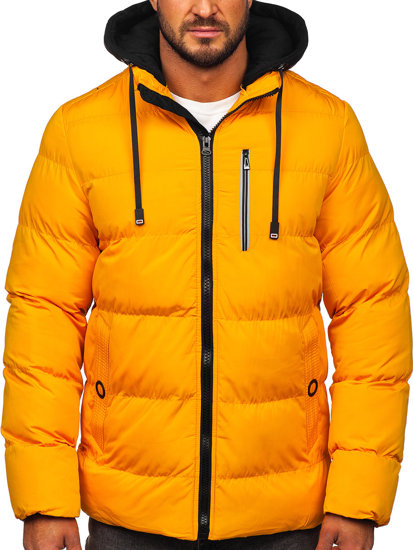 Men's Quilted Winter Jacket Orange Bolf 27M8112