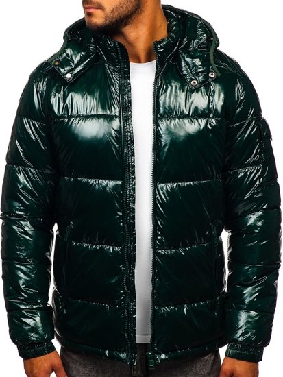 Men's Quilted Winter Sport Jacket Green Bolf 974