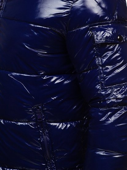 Men's Quilted Winter Sport Jacket Navy Blue Bolf 974